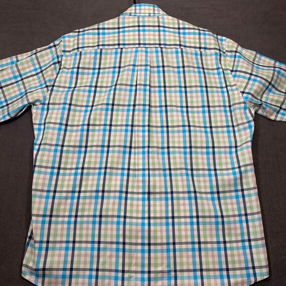 Peter Millar Crown Ease Mens L Long-Sleeve Plaid Button-Down Shirt 100% Cotton - Picture 2 of 12